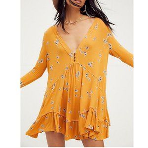 Free People Olivia Tunic Top In Marigold NWT Size M